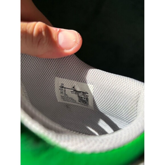 Nike custom Jordan 1 Green & White Cleats with Silver Swoosh main image 6